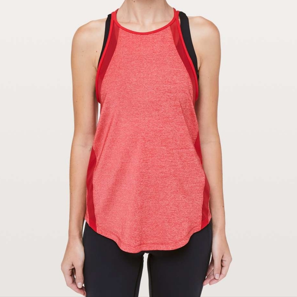 LULULEMON | Run Off Coral Red Racerback Tank – No Size Tag P2P 18